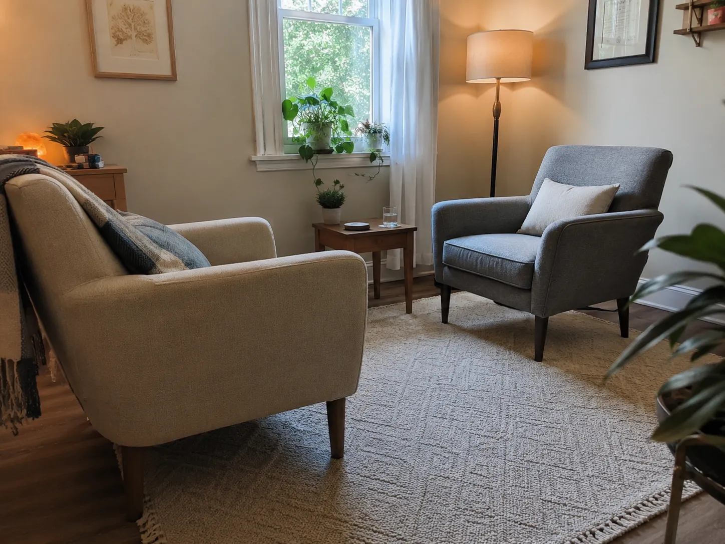 Two chairs — the simplest image of therapy